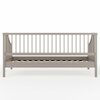 Martha Stewart Neely Twin Size Solid Wood Platform Daybed w/Wooden Spindles and Slatted Foundation. Gray MG-090021-DBT-GY-MS